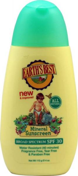 Jason Natural Products - Jason Natural Products Earth's Best Baby Care Chemical Free Sun Block SPF30+ 4 oz
