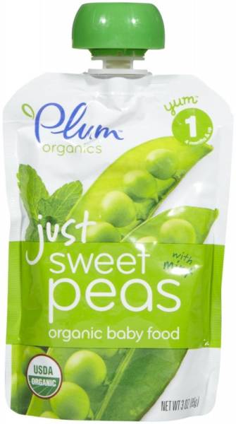 Plum Organics - Plum Organics Just Veggies 3 oz - Sweet Pea (6 Pack)