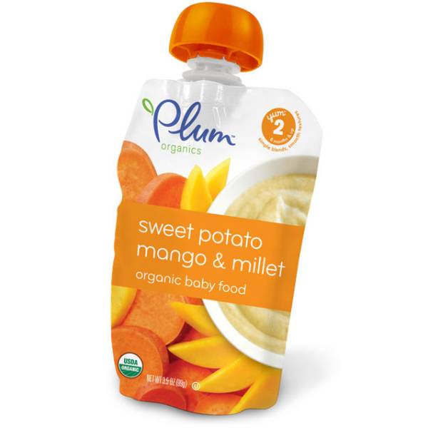 Plum Organics - Plum Organics Second Blends 3.5 oz - Sweet Potato Mango & Millet (6 Pack)