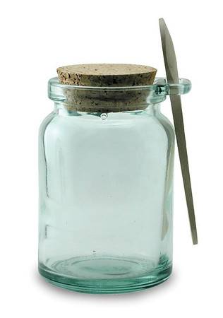 BIH Collection - BIH Collection Recycled Glass Round Jar with Spoon 500 cc