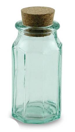 BIH Collection - BIH Collection Recycled Glass Octagon Herb Jar 3.5 oz