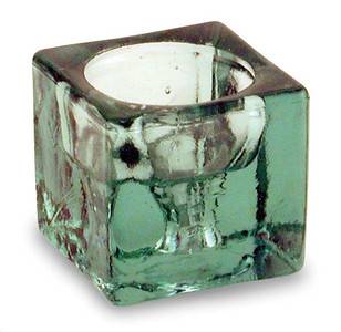 BIH Collection - BIH Collection Recycled Glass Cube Candle Holder
