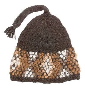 BIH Collection - BIH Collection Alpaca Wool Popcorn Hat With Tassel