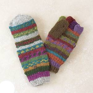 BIH Collection - BIH Collection Nepalese Wool Fingerless Gloves with Flaps
