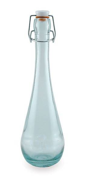 BIH Collection - BIH Collection Recycled Glass Teardrop Bottle with Clamp 325 cc