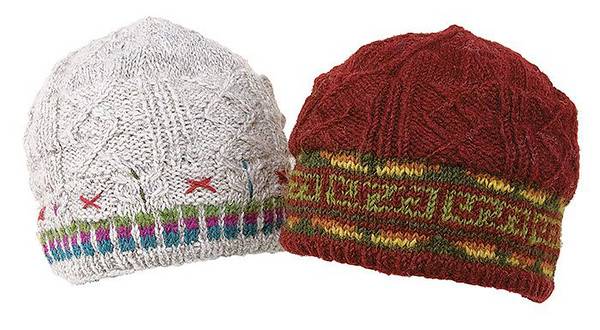 BIH Collection - BIH Collection Nepalese Wool Knitted Design Hat