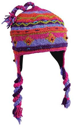BIH Collection - BIH Collection Nepalese Beaded Earflap - Pink