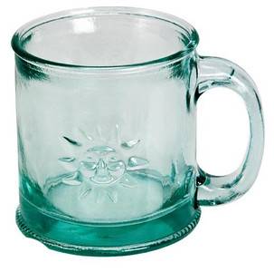 BIH Collection - BIH Collection Recycled Glass Handmade Mug with Star/Sun 10 oz