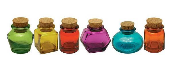 BIH Collection - BIH Collection Recycled Glass Assorted Colors/Shapes Mini Jar