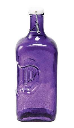 BIH Collection - BIH Collection Recycled Glass Bottle with Clamp 2 Liter - Purple