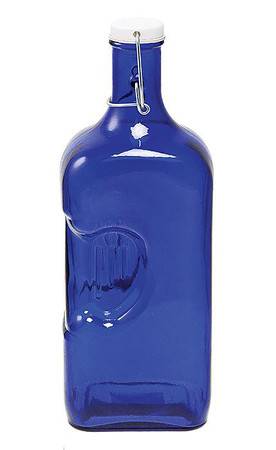 BIH Collection - BIH Collection Recycled Glass Bottle with Clamp 2 Liter - Cobalt
