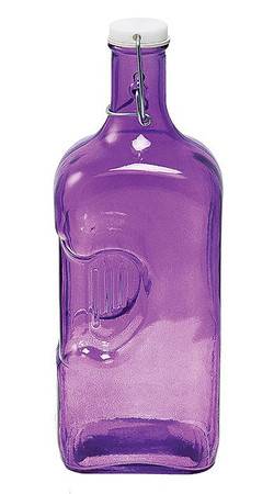 BIH Collection - BIH Collection Recycled Glass Bottle with Clamp 2 Liter - Fuschia