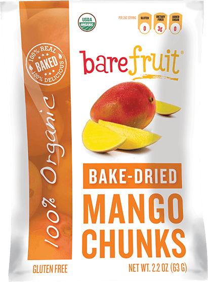 Bare Fruit - Bare Fruit Bake-Dried Mango Chunks 63g (6 Pack)