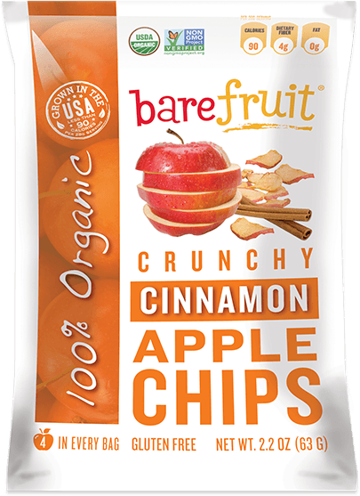 Bare Fruit - Bare Fruit Organic Cinnamon Apple Chips 63g (6 Pack)