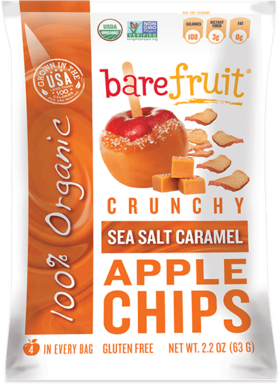 Bare Fruit - Bare Fruit Organic Sea Salt Caramel Apple Chips 63 g (6 Pack)