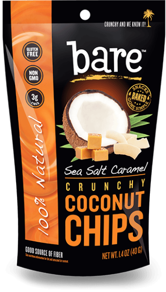 Bare Fruit - Bare Fruit Sea Salt Caramel Coconut Chips 40g (6 Pack)