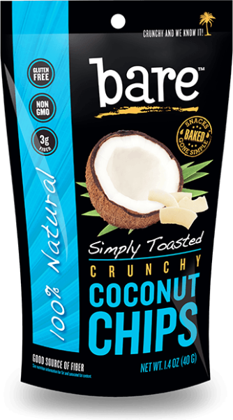 Bare Fruit - Bare Fruit Simply Toasted Coconut Chips 40g (6 Pack)