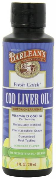 Barleans - Barleans Cod Liver Oil Lemon Flavor 8 oz