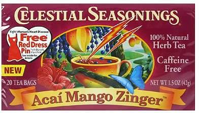 Celestial Seasonings - Celestial Seasonings Acai Mango Zinger Herbal Tea 20 Bags