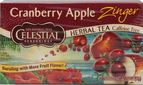 Celestial Seasonings - Celestial Seasonings Cranberry Apple Zinger Herbal Tea - 20 Bags