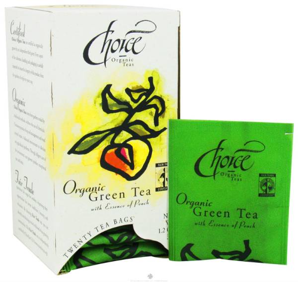 Choice Organic Teas - Choice Organic Teas Green Tea with Essence of Peach Gourmet (20 bags)