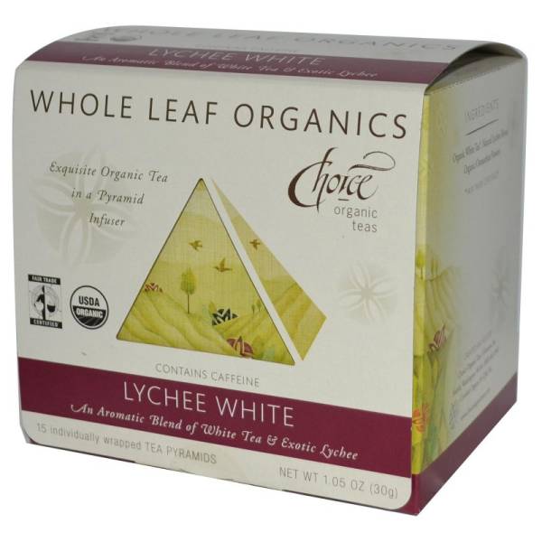 Choice Organic Teas - Choice Organic Teas Lychee White Whole Leaf Organics (15 bags)