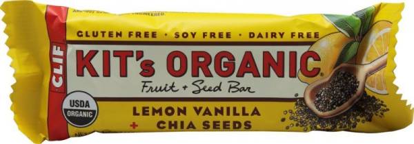 Clif Bar Kit's Organics - Clif Bar Kit's Organics Fruit and Nut Bar 1.76 oz - Lemon Vanilla Chia Seeds (12 ct)