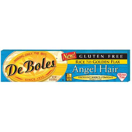 DeBoles - DeBoles Gluten Free Rice Angel Hair Plus Golden Flax 8 oz (12 Pack)