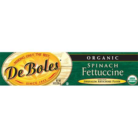 DeBoles - DeBoles Organic Spinach Fettucine 8 oz (12 Pack)