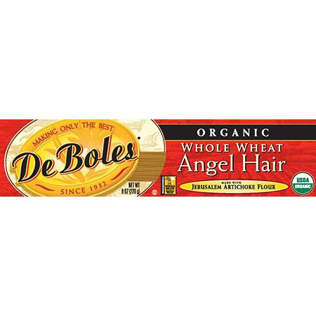 DeBoles - DeBoles Organic Whole Wheat Angel Hair Pasta 8 oz (12 Pack)
