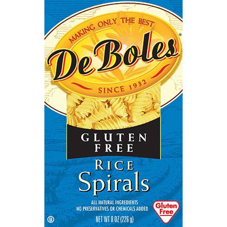 DeBoles - DeBoles Rice Pastas Spirals 8 oz (12 Pack)