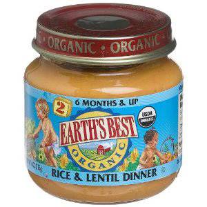 Earth's Best  - Earth's Best Baby Foods Organic Brown Rice & Lentil Dinner 4 oz (12 Pack)