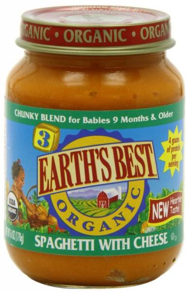 Earth's Best  - Earth's Best Baby Foods Organic Junior - Spaghetti with Cheese 6 oz (12 Pack)