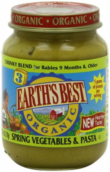 Earth's Best  - Earth's Best Baby Foods Organic Junior - Spring Veggies & Pasta 6 oz (12 Pack)