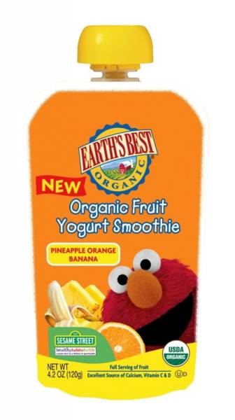 Earth's Best  - Earth's Best Baby Foods Organic Pineapple Orange Juice & Banana Yogurt Smoothie 4.2 oz (12 Pack)