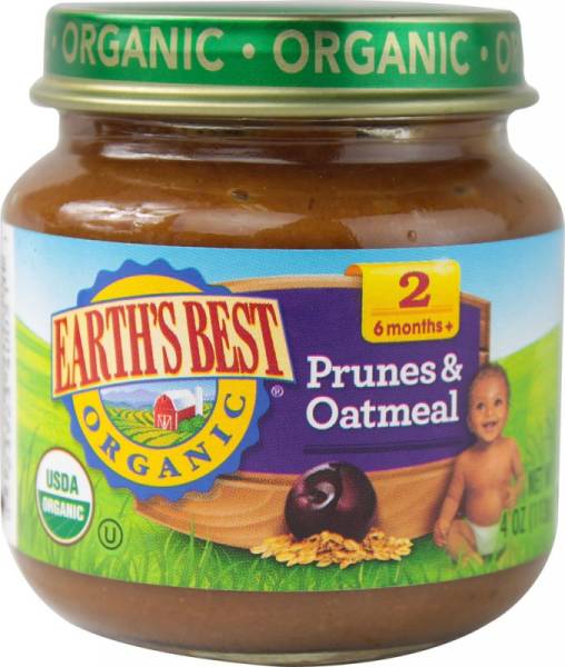 Earth's Best  - Earth's Best Baby Foods Organic Prunes & Oatmeal 4 oz (12 Pack)