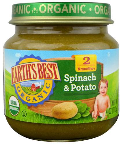Earth's Best  - Earth's Best Baby Foods Organic Spinach & Potatoes (12 Pack)