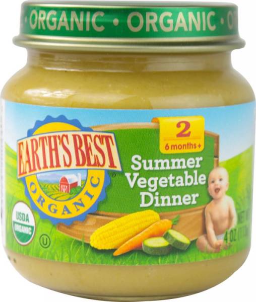 Earth's Best  - Earth's Best Baby Foods Organic Summer Vegetable Dinner 4 oz (12 Pack)