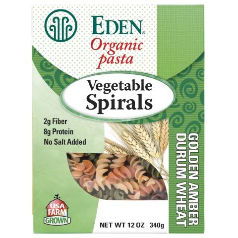 Eden Foods - Eden Foods Pasta Vegetable Spirals 12 oz (6 Pack)