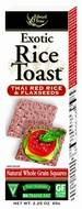 Edward & Sons - Edward & Sons Exotic Rice Toast 2.25 oz - Thai Red Rice & Flaxseeds (12 Pack)