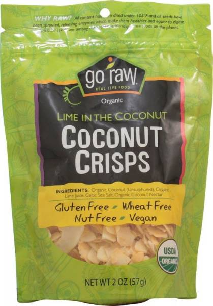 Go Raw - Go Raw Lime 'N the Coconut - Coconut Crisps 2 oz (6 Pack)