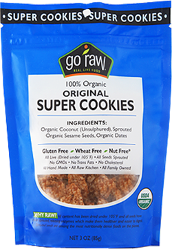 Go Raw - Go Raw Original Super Cookies 3 oz (6 Pack)