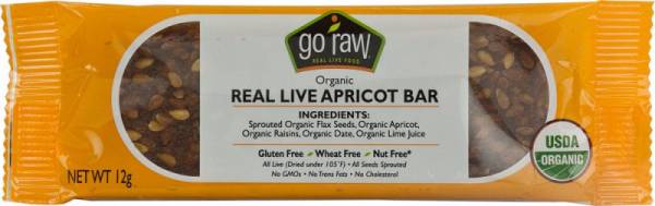Go Raw - Go Raw Real Live Apricot Bar 0.4 oz (5 Pack)