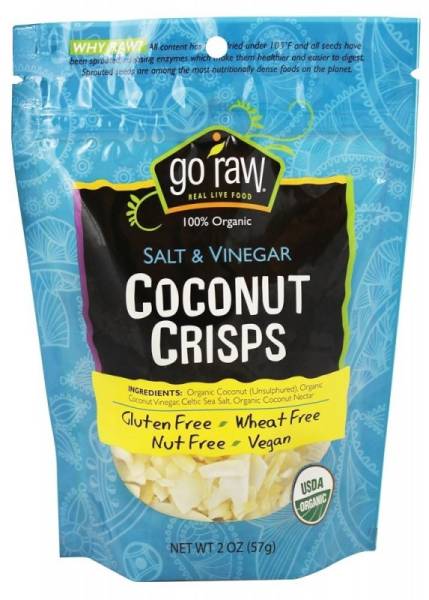 Go Raw - Go Raw Salt & Vinegar Coconut Crisps 2 oz (6 Pack)