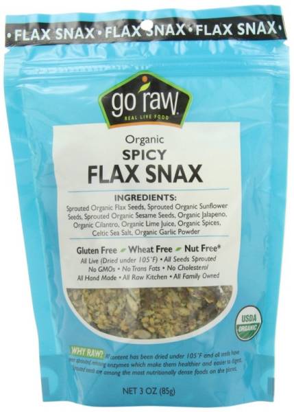 Go Raw - Go Raw Spicy Flax Snax 3 oz (6 Pack)