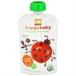 Happy Baby - Happy Baby Organic Baby Food Stage 1 - Starting Solids - Apple (16 Pack)