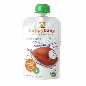 Happy Baby - Happy Baby Organic Baby Food Stage 1 - Starting Solids - Sweet Potato 3.5 oz (16 Pack)