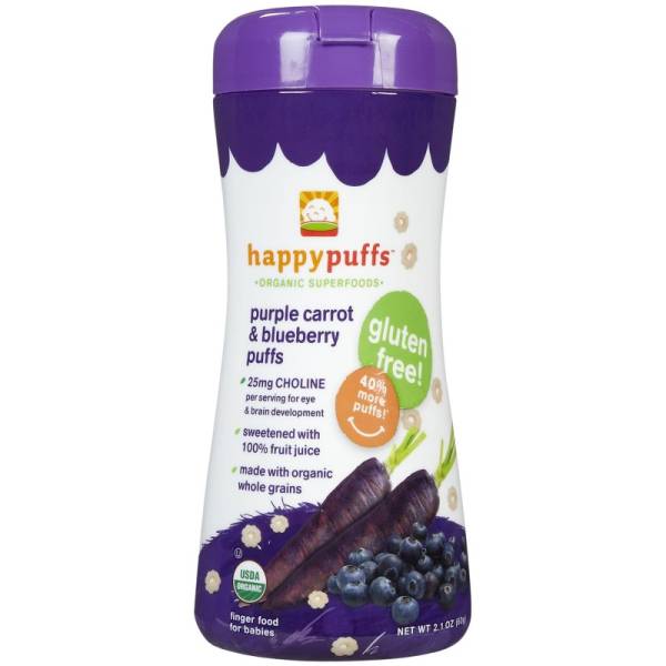 Happy Munchies - Happy Munchies Happy Puffs - Purple Carrot & Blueberry 2.1 oz (6 Pack)
