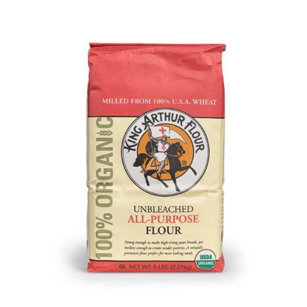King Arthur - King Arthur Organic Artisan All-Purpose Flour 5 lbs (6 Pack)