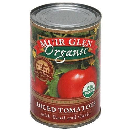 Muir Glen - Muir Glen Organic Diced Basil & Garlic Tomatoes 14.5 oz (12 Pack)